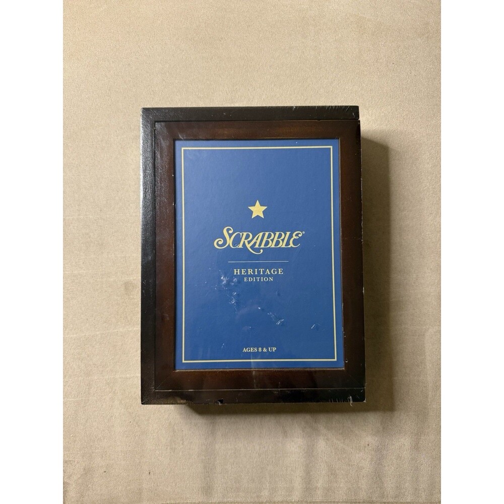 Scrabble Heritage Edition Board Game in Wooden Storage Box Sealed NEW